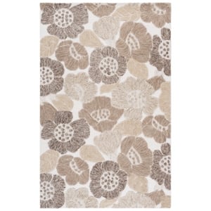 Safavieh Jardin 9'-0&quot x 12'-0&quot Wool and Cotton Hand Tufted Rug in Gray / Ivory