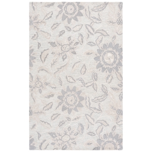 Safavieh Jardin 3'-0&quot x 5'-0&quot Wool and Cotton Hand Tufted Rug in Beige / Blue