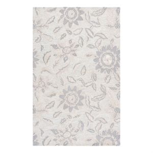 Safavieh Jardin 5'-0&quot x 8'-0&quot Wool and Cotton Hand Tufted Rug in Beige / Blue