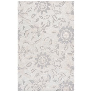 Safavieh Jardin 6'-0&quot x 9'-0&quot Wool and Cotton Hand Tufted Rug in Beige / Blue