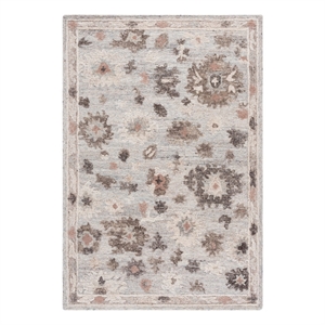 Safavieh Kenya 5'-0&quot x 8'-0&quot Wool and Cotton Hand Tufted Rug in Light Blue/Ivory