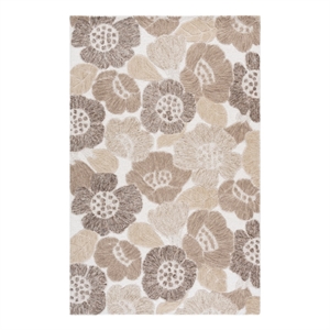 Safavieh Jardin 5'-0&quot x 8'-0&quot Wool and Cotton Hand Tufted Rug in Gray / Ivory
