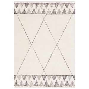 Safavieh Kenya 3'-0&quot x 5'-0&quot Wool  Hand Tufted Rug in Ivory / Black