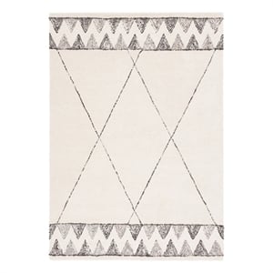 Safavieh Kenya 5'-0&quot x 8'-0&quot Wool  Hand Tufted Rug in Ivory / Black