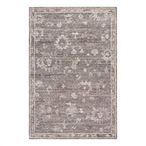 Safavieh Kenya 5'-0&quot x 8'-0&quot Wool and Cotton Hand Tufted Rug in Gray / Ivory