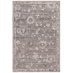 Safavieh Kenya 6'-0&quot x 9'-0&quot Wool and Cotton Hand Tufted Rug in Gray / Ivory