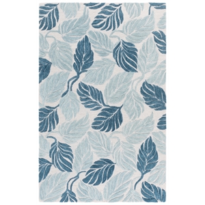 Safavieh Jardin 3'-0&quot x 5'-0&quot Wool and Cotton Hand tufted Rug in Blue / Ivory