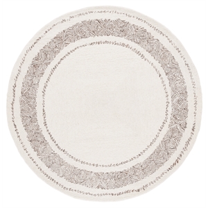 Safavieh Kenya 6'-0&quot x 6'-0&quot Wool  Hand Tufted Rug in Ivory
