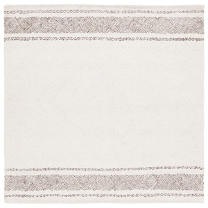 Safavieh Kenya 6'-0&quot x 6'-0&quot Wool  Hand Tufted Rug in Ivory