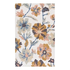 Safavieh Jardin 8'-0&quot x 10'-0&quot Wool and Cotton Hand Tufted Rug in Ivory / Blue