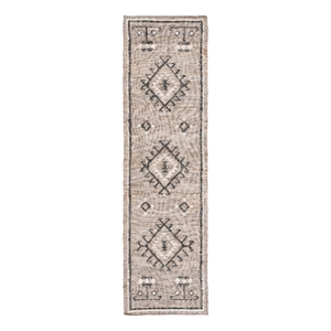 Safavieh Kilim 2'-3&quot x 7'-0&quot Jute Flat Weave Rug in Gray / Black