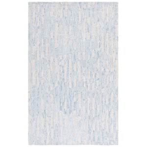 Safavieh Metro 6'-0&quot x 9'-0&quot Wool and Cotton Hand Tufted Rug in Blue / Ivory