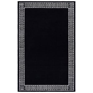 Safavieh Metro 6'-0&quot x 9'-0&quot Wool and Cotton Hand Tufted Rug in Charcoal / Ivory