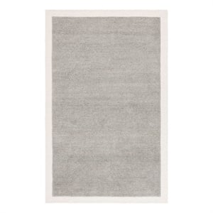 Safavieh Metro 4'-0&quot x 6'-0&quot Wool and Cotton Hand Tufted Rug in Gray / Ivory