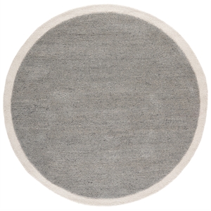 Safavieh Metro 6'-0&quot x 6'-0&quot Wool and Cotton Hand Tufted Rug in Gray / Ivory