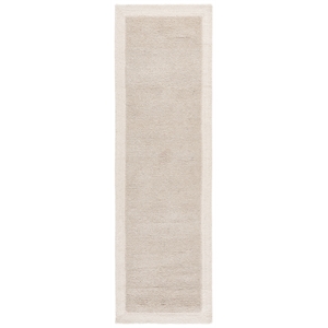 Safavieh Metro 2'-3&quot x 8'-0&quot Wool and Cotton Hand Tufted Rug in Light Gray/Ivory