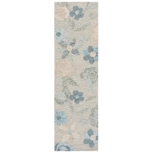 Safavieh Metro 2'-3&quot x 8'-0&quot Wool and Cotton Hand Tufted Rug in Blue / Gray