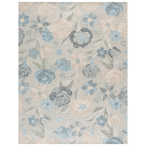 Safavieh Metro 8'-0&quot x 10'-0&quot Wool and Cotton Hand Tufted Rug in Blue / Gray