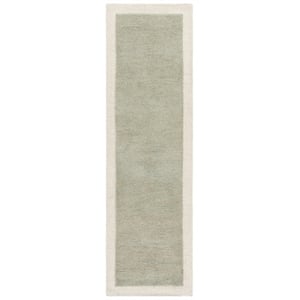 Safavieh Metro 2'-3&quot x 8'-0&quot Wool and Cotton Hand Tufted Rug in Sage / Ivory
