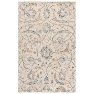 Safavieh Metro 6'-0&quot x 9'-0&quot Wool  Hand Tufted Rug in Beige / Gray