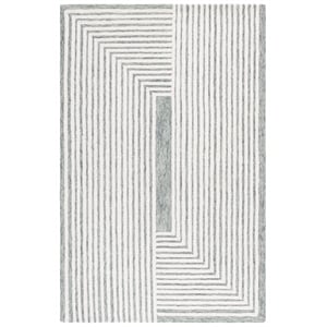 Safavieh Metro 6'-0&quot x 9'-0&quot Wool and Cotton Hand Tufted Rug in Green / Ivory