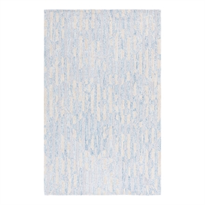 Safavieh Metro 5'-0&quot x 8'-0&quot Wool and Cotton Hand Tufted Rug in Blue / Ivory