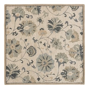 Safavieh Metro 6'-0&quot x 6'-0&quot Wool and Cotton Hand Tufted Rug in Beige / Gray