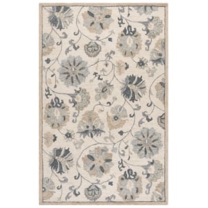 Safavieh Metro 8'-0&quot x 10'-0&quot Wool and Cotton Hand Tufted Rug in Beige / Gray