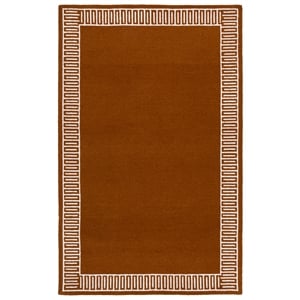 Safavieh Metro 5'-0&quot x 8'-0&quot Wool and Cotton Hand Tufted Rug in Rust / Ivory