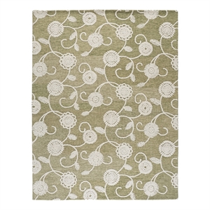 Safavieh Metro 9'-0&quot x 12'-0&quot Wool and Cotton Hand Tufted Rug in Green / Ivory