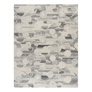 Safavieh Metro 8'-0&quot x 10'-0&quot Wool and Cotton Hand Tufted Rug in Gray / Ivory