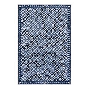 Safavieh Metro 5'-0&quot x 8'-0&quot Polyester and Cotton Hand Tufted Rug in Navy /Ivory