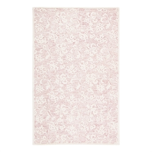 Safavieh Metro 9'-0&quot x 12'-0&quot Wool and Cotton Hand Tufted Rug in Pink / Ivory