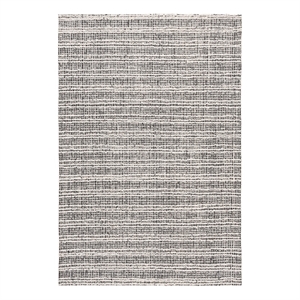 Safavieh Metro 4'-0&quot x 6'-0&quot Wool and Cotton Hand Tufted Rug in Black / Ivory