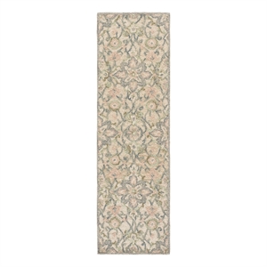 Safavieh Metro 2'-3&quot x 8'-0&quot Wool and Cotton Hand Tufted Rug in Ivory / Gray
