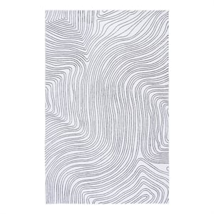 Safavieh Versailles 4'-0&quot x 6'-0&quot Polyester Power Loomed Rug in Ivory / Gray