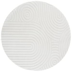 Safavieh Versailles 6'-0&quot x 6'-0&quot Polyester Power Loomed Rug in Ivory