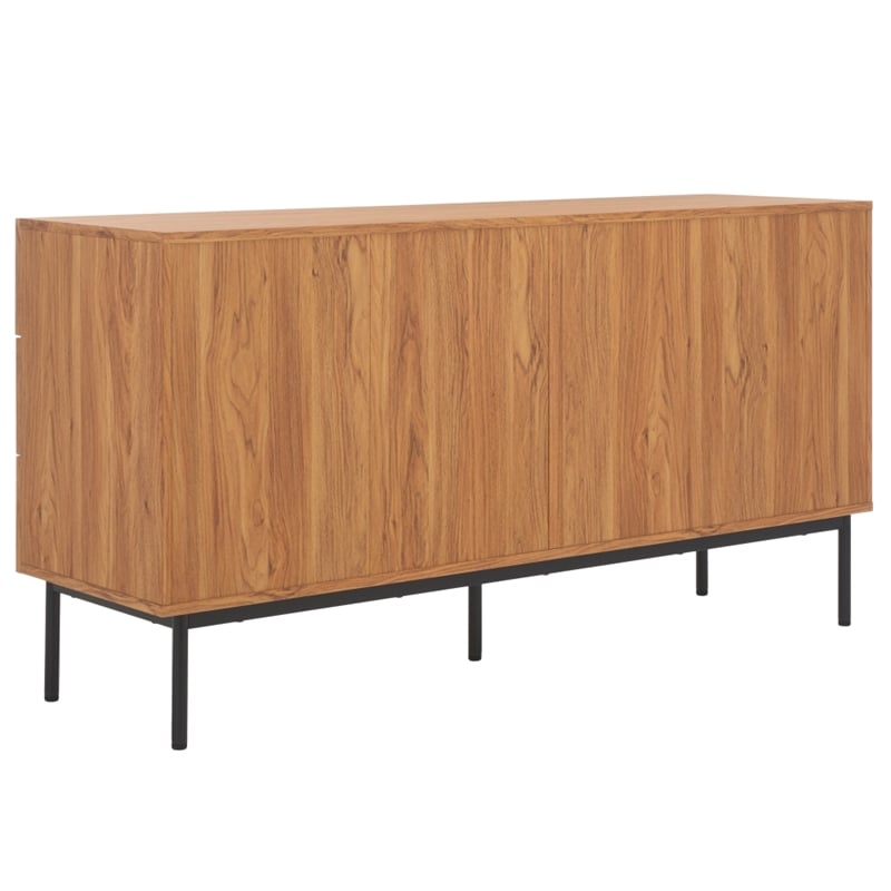 Safavieh Axelle 6 Drawer Wood Dresser in Oak / Black
