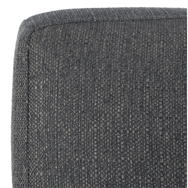 Safavieh Nicolettie Linen and Wood Sectional Sofa in Slate / Gray