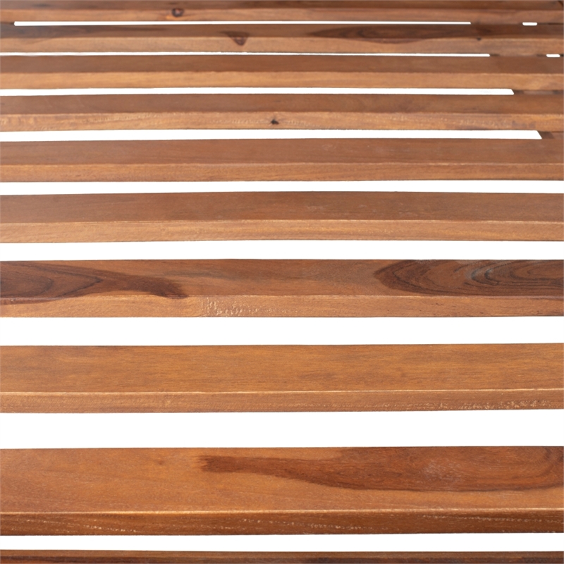 Safavieh Macibryn Wood Herringbone Bed in Natural