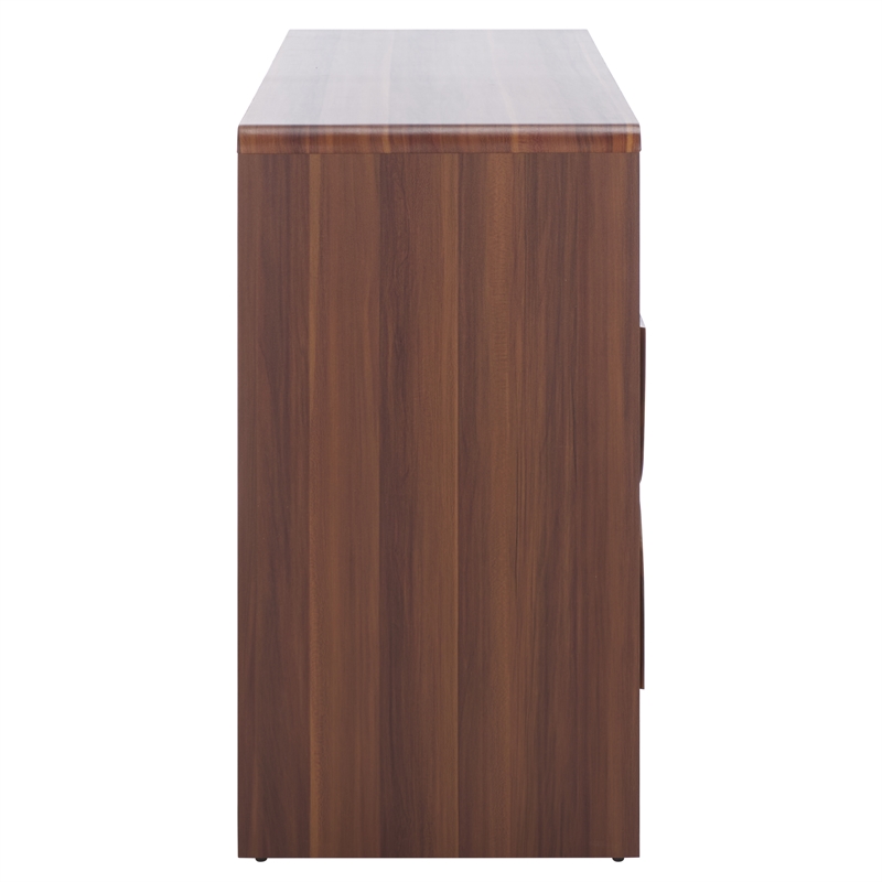 Safavieh Arsenio 4 Door 2 Shelf Wood Sideboard in Walnut