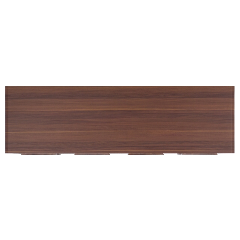 Safavieh Arsenio 4 Door 2 Shelf Wood Sideboard in Walnut