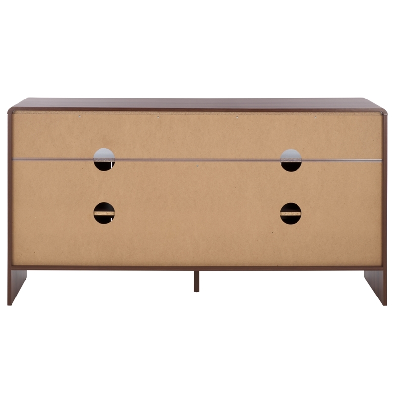 Safavieh Arsenio 4 Door 2 Shelf Wood Sideboard in Walnut