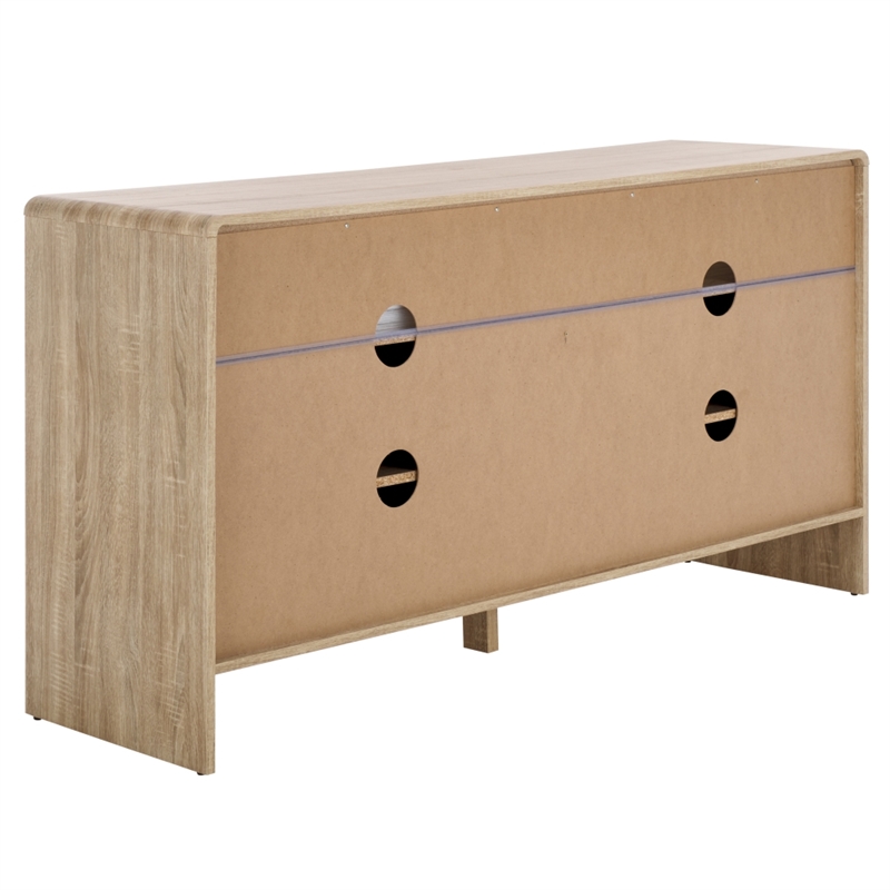 Safavieh Arsenio 4 Door 2 Shelf Wood Sideboard in Cream