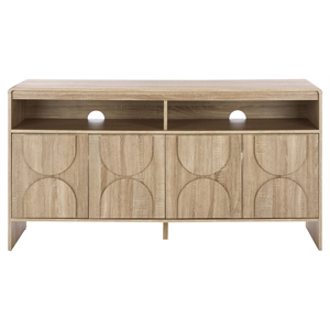 Safavieh Arsenio 4 Door 2 Shelf Wood Sideboard in Cream