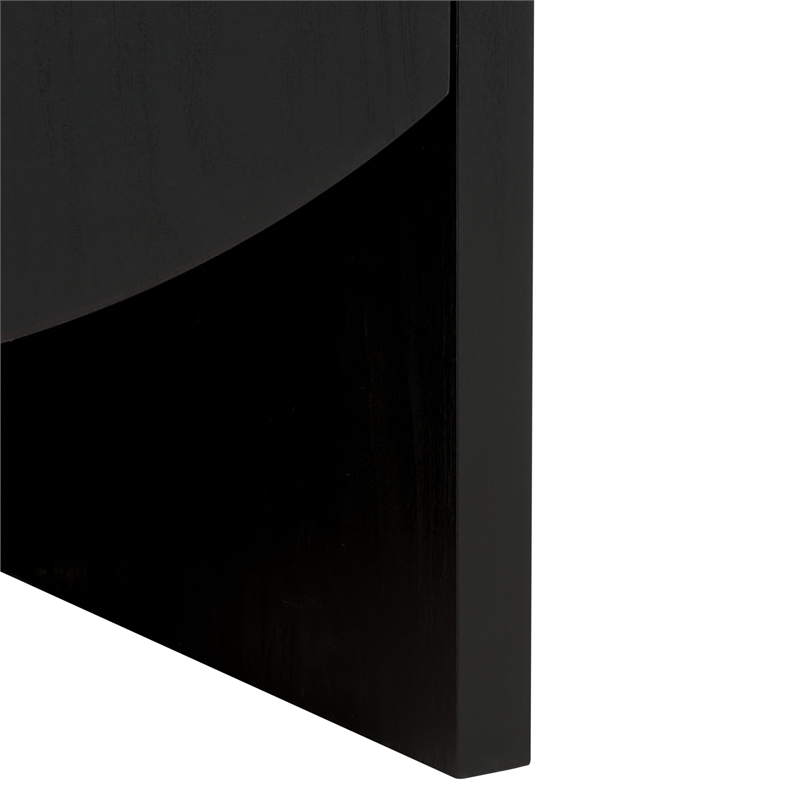 Safavieh Narine 4 Door 2 Shelf Wood Sideboard/Media Stand in Black