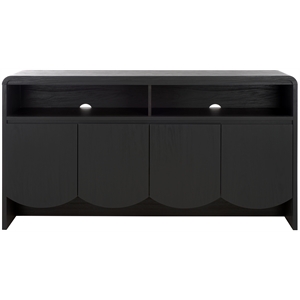Safavieh Narine 4 Door 2 Shelf Wood Sideboard/Media Stand in Black