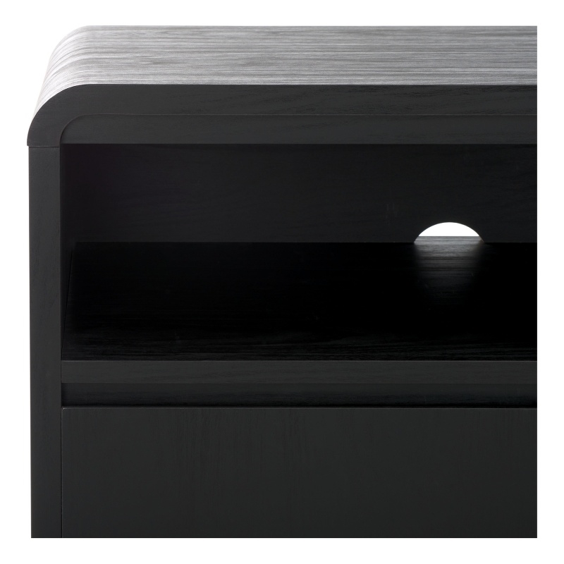 Safavieh Narine 4 Door 2 Shelf Wood Sideboard/Media Stand in Black