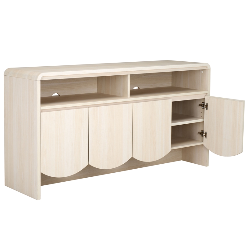 Safavieh Narine 4 Door 2 Shelf Wood Sideboard/Media Stand in White