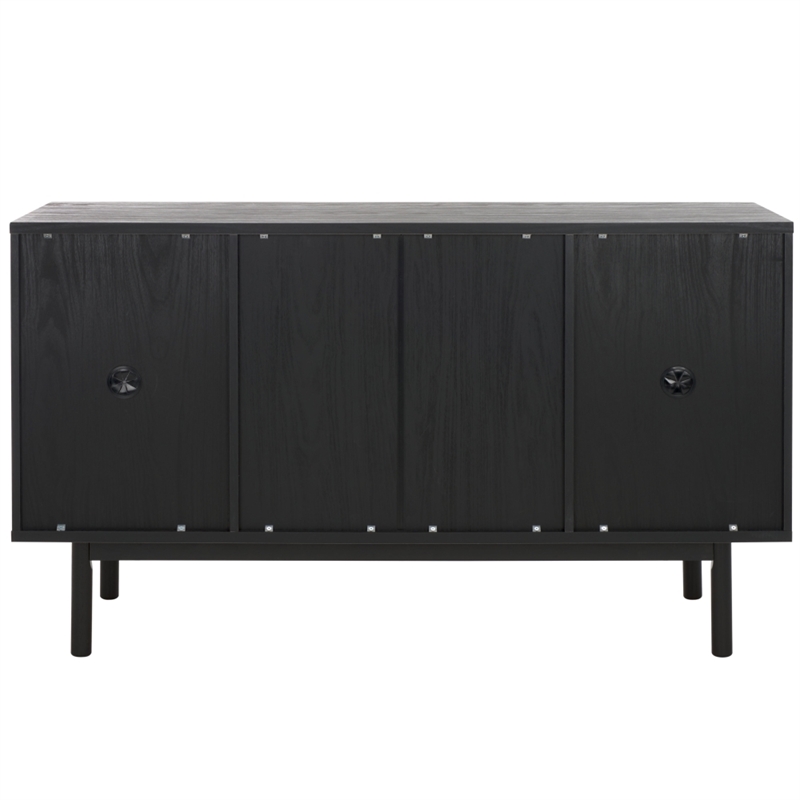 Safavieh Piran2 Door 3 Drawer Wood Sideboard/Media in Black / Gold